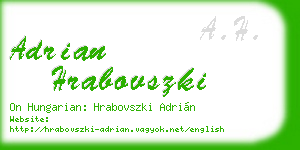 adrian hrabovszki business card